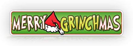 Merry Grinchmas Božić 4 X18 Dekoracija potpisuju Grinch koji je ukrao Xmas Holiday zidni znak Décor znak