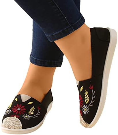 Najpopularnije cipele za žene Razne otiske cipele Modna mekana potplatna platna cipele lana mekane potplat