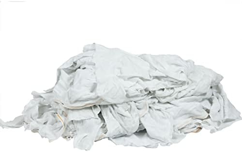 Bulk bijeli pamučni krpe - reciklirani - 18 x 18 - 40 funti - od raglady