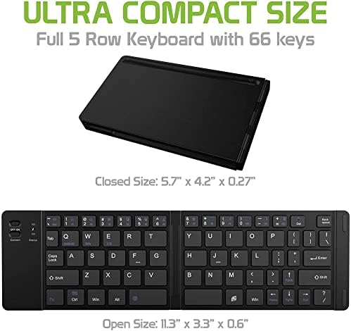 Radovi Cellet Ultra tanka sklopiva Bežična Bluetooth tastatura kompatibilna sa Palm Treo 500v sa držačem