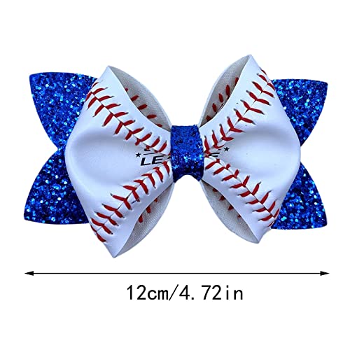 Real Baseball Hair Bow Clips Bejzbol Bow Hair Pins Bow Hair Barrettes Clip Hair Accessories For Girls Women Toddlers Holiday Birthday Gifts debeli paket kopči