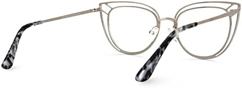 VOOGLAM Metal Cat eye Frame plavo svjetlo blocking naočare, modni lažni naočare za žene Anti Eyestrain &