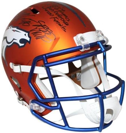 Von Miller sa autogramom Denver Broncos Blaze replica Helmet 6 Insc JSA 24203-NFL Helmets sa autogramom