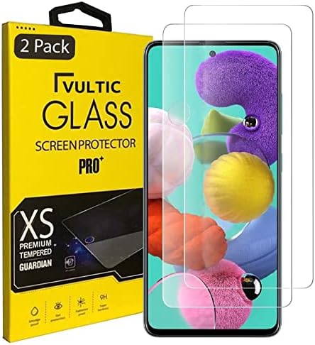 [2 Pack] Vultic Galaxy A51 Zaštita ekrana kaljeno staklo [Case Friendly] poklopac filma za Samsung Galaxy