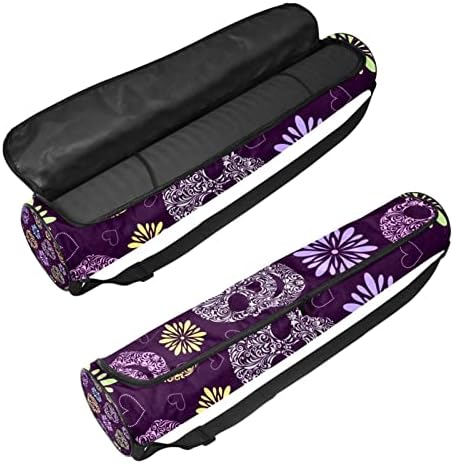 Yoga Mat torba, apstraktne cvjetne lobanje uzorak vježbe Yoga Mat Carrier full-Zip Yoga Mat torba za nošenje