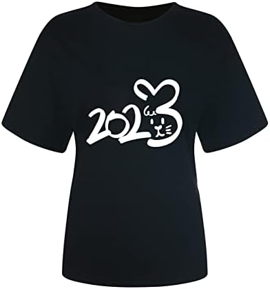 Top majica za ženske padajuće odjeće s kratkim rukavima pamuk Crewneck grafički smiješni plus bluza veličine FK FK