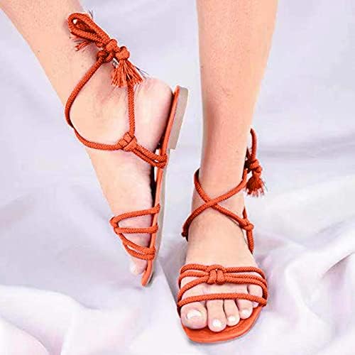 Wassece Women na sandalama veličine 10 ležernih prozračnih modnih čipkastim sandalama za slobodno vrijeme