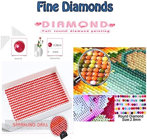 Dijamantni setovi za odrasle, žuti dupin Diamond Art Kids početnik DIY 5D boja po brojevima, velika puna