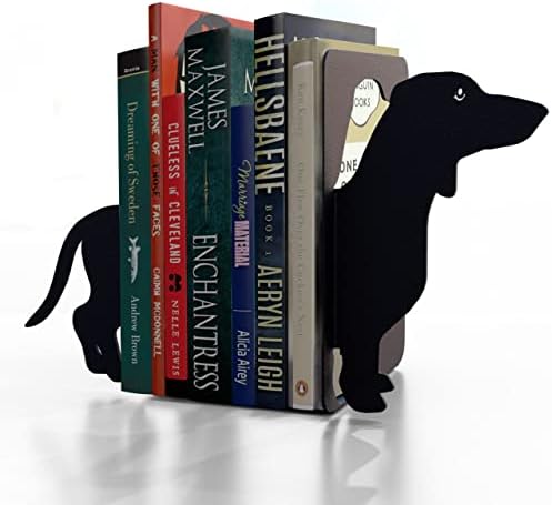 Dekorativni metalni držači za knjige za police za knjige, krajevi knjiga za teške uslove rada crnog psa