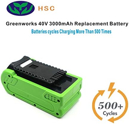 3000mAh 18650 Case baterije GRW40 Li-Ion baterija 40V Zamjena za zelene radove 40V baterija G40LM45 G40LT