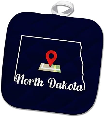 3Droza Posjeta Sjevernoj Dakoti Ovdje Outline Travel Marker - Pothilders
