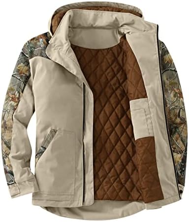 Zimski kaputi za muškarce retro pamučne obloge debele tople jakne sa zatvaračem sa zatvaračem s kapuljačom