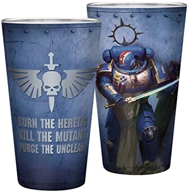 ABYstyle Warhammer 40k ultramarin pinta veličine čaša za piće 14 Oz. Poklon za dom i kuhinjske potrepštine