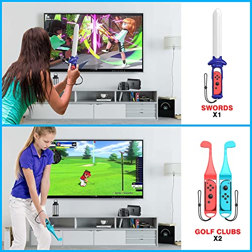 2023 Switch paket sportske opreme 18 u 1 za Nintendo Switch Sportske igre Golf klubovi teniski reket ručni