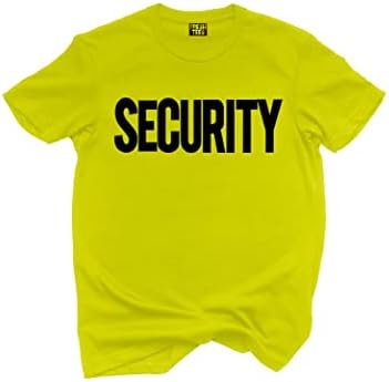 fresh Tees Security T-Shirt 2 Sided Prednji stražnji Print / osoblje zaštite događaja / grafički Tee za