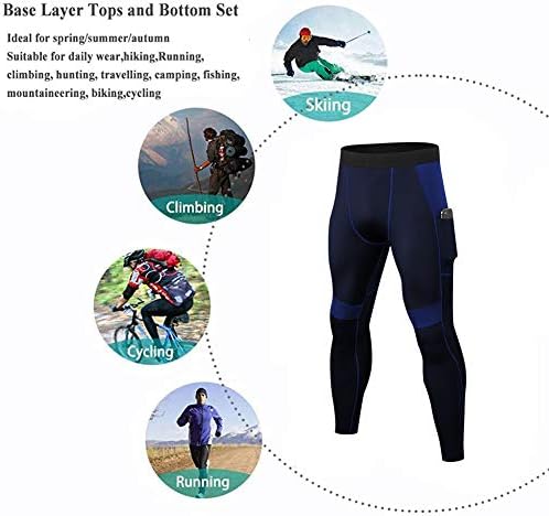 YUSHOW 2 paketa muške kompresijske hlače za trčanje tajice za vježbanje, ljetni hladni suhi tehnički sportski