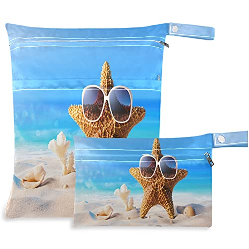 Vissunny Starfish sa sunčanim naočalima 2pcs mokra torba sa džepovima sa zatvaračima koji se može zamijeniti