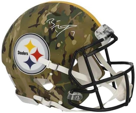 Ben Roethlisberger potpisao Pittsburgh Steelers u punoj veličini autentične CAMO Speed kacige sa autogramom