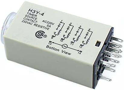 NYCR H3Y-4 0-5m Power Utime Radni relej TIMER DPDT 14PINS H3Y-4 DC12V DC24V AC110V AC220V