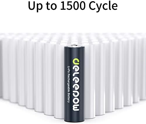 Deleepow paket punjivih AA baterija sa punjačem i litijumskim AA baterijama