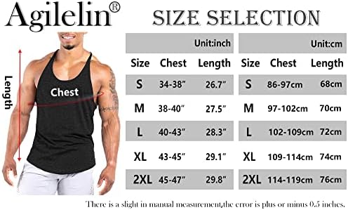 Agilelin muški trening Stringer Tank Tops Athletic Quick Dry y-Back Tops bodybuilding Muscle Shirts za teretanu（1