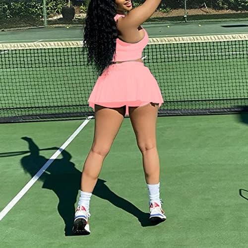 Ženska ležerna sportova 2 komada odjeća za suknje Atletic Skorts Rezervirani gornji tenis Golf Workwout