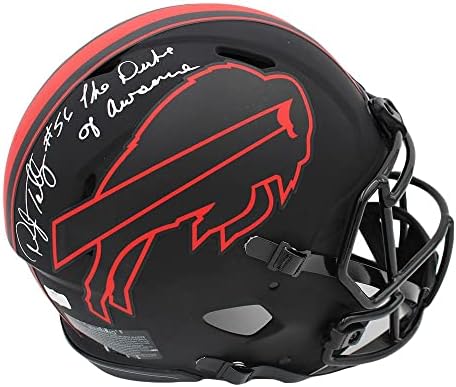 Darryl Talley potpisao Buffalo Bills Speed autentičnu Eclipse NFL kacigu sa NFL kacigama sa natpisom the Duke of Awesome
