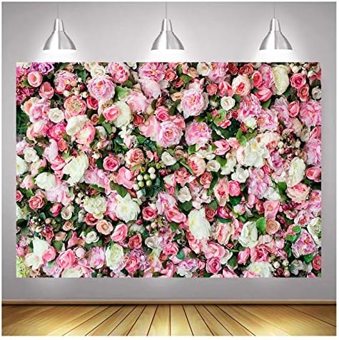 XLL Spring Pink Rose Flower tema fotografija pozadine 7x5ft Vinyl 3D Pink Floral novorođena deca vjenčanje