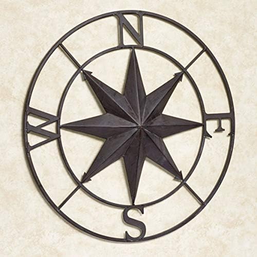 Dodir klase Earhart Kompass Wall Art - Metal - toskanski škriljevca - unutarnji, vanjski - navigacijski