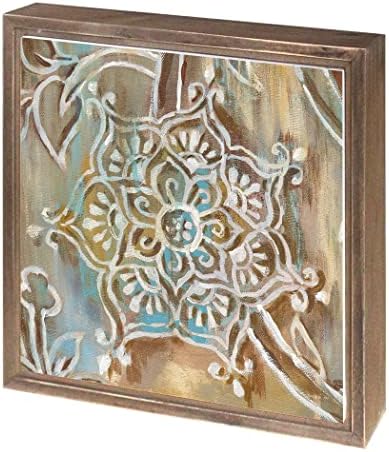 Henna III plavi, Joyride Domaći dekor, Joyride Početna Décor Frammed Wood Plaket, 11.25 X11.25 Umjetnik