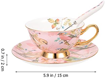 Hemoton Expresso šalice za kafu Cvjetni čaj Konjiči sa kašikom CHOT CHOE CINA Porcelan čaj za čaj u Latte