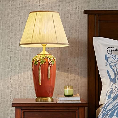 LXXSH Country keramička stolna lampica Romantična i topla spavaća soba Noćni lampica Dnevna soba Studija