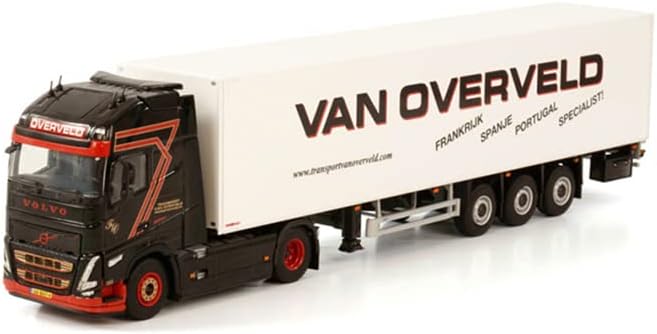 za WSI za Volvo FH5 za Globetrotter XL 4x2 Box Trailer-3 osovina za Van OVERVELD 1: 50 Diecast kamion unaprijed