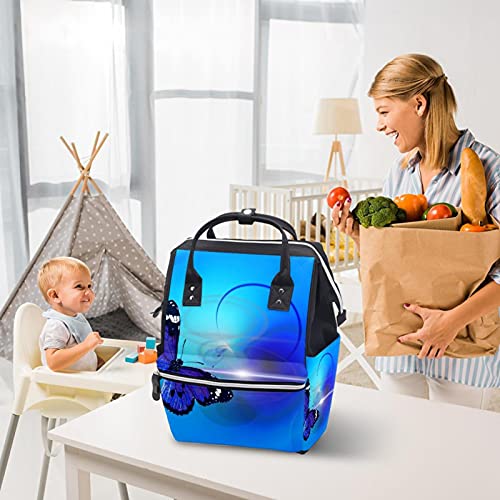Plave leptir pelene tote torbe mammmy ruksak veliki kapacitet peppy torba sestrinska torba za njegu beba