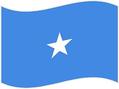 Mahala zastava Somalia 3x5 inča svijeta Država Amerika Sjedinjene Američke Države Naljepnica u boji Naljepnica