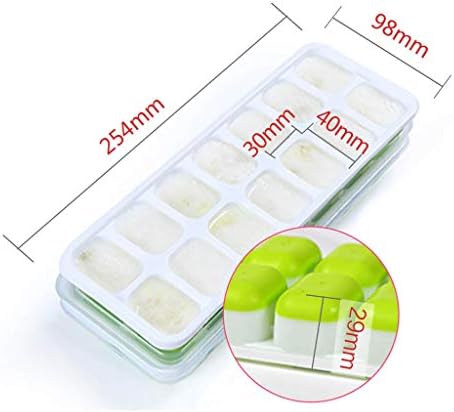 Silikonski zamrzivač kalupi za bebe Hrana za hranu Plastični led 4pc sa 14 gumenih kockica fleksibilno set