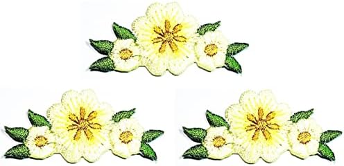 Kleenplus 3kom. Mini flaster za cvijeće jasmina slatko cvijeće vezena aplikacija zanat ručno rađena djevojčica