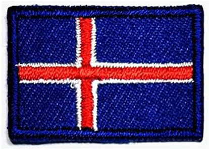 Kleenplus 3kom. 0, 6X1,1 INČ. Mini Islandska Zastava Patch Vojna Taktička Zastava Amblem Uniforma Kostim