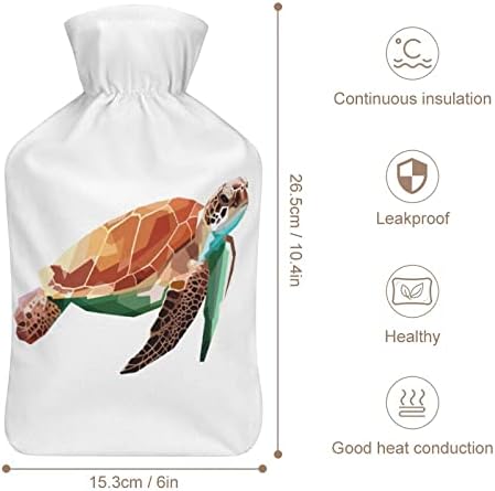 Turtle flaša za toplu vodu sa mekanim poklopcem za topli oblog i hladnu terapiju protiv bolova 6x10. 4in