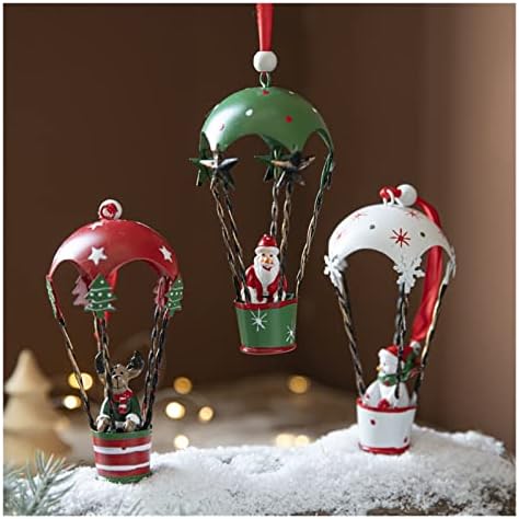 Pifude božićni ukrasi nordijski kovani gvožđe Božićni toplinski balon padobrance privjesak kreative božićne