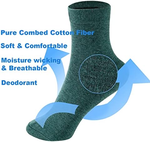 Magiarte Womens Mini čarape za posade češljane pamučne casual atletske četvrtine Calf čarape za žene 6-pakovanje