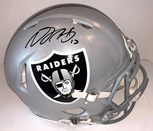 Devante Adams potpisao speed Authentic Vegas Raiders kacigu sa autogramom fanatika-NFL kacige sa autogramom