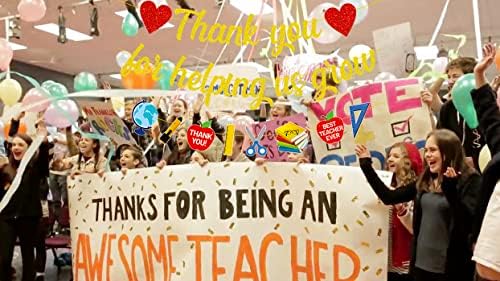 Hvala vam što ste mi pomogli da uzgajam Transparent, zlatne svjetlucave dekoracije za zahvalnost učitelja,