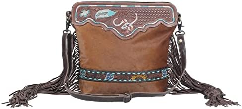 Western kožna torba za rame za žene - upciklirano platno ručno alatna torba
