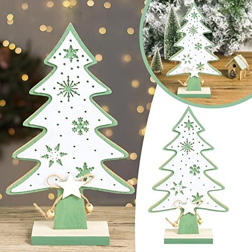 Xios božićni ukras 2022 božićni stol set snježne pahuljice drveni božićni ukrasi kreativni božićni materijal stol stol