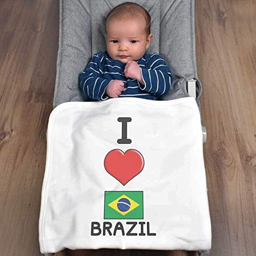 Azeeda 'Volim Brazil' Pamuk Baby pokrivač / šal