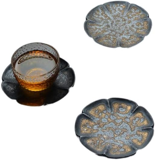 Grubi Keraljka Coaster Mali stakleni čaj držač čaja Keramički kung FU tamnica CREEMONIJ TEUCER 粗陶杯 垫小 玻璃