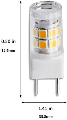 MaoTopCom 8-pakovanje koje se ne može zatamniti 2W G8 LED Sijalice 17 LED 2835SMD toplo Bijela 3000k 180