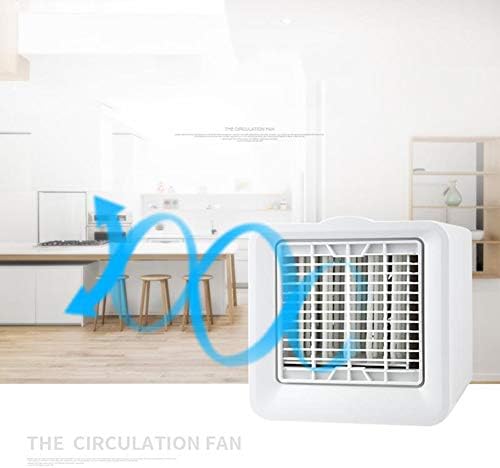 Topyl Mini 3 u 1 ventilator klima uređaja, hladnjak isparava sa 3 brzine za kućni ured, prijenosni hladnjak zraka bijeli 6x6x6inch