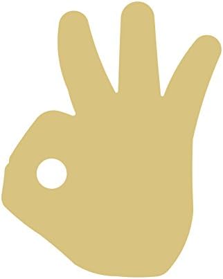 U redu ručni izrez nedovršeni drveni dekor za dom svakodnevni znakovni jezik vješalica za vrata MDF u obliku